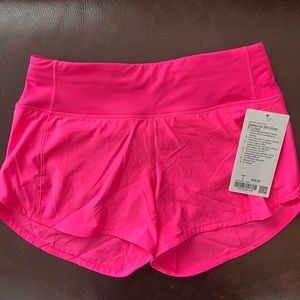 Lululemon Sonic Pink Speed Up Shorts 4”